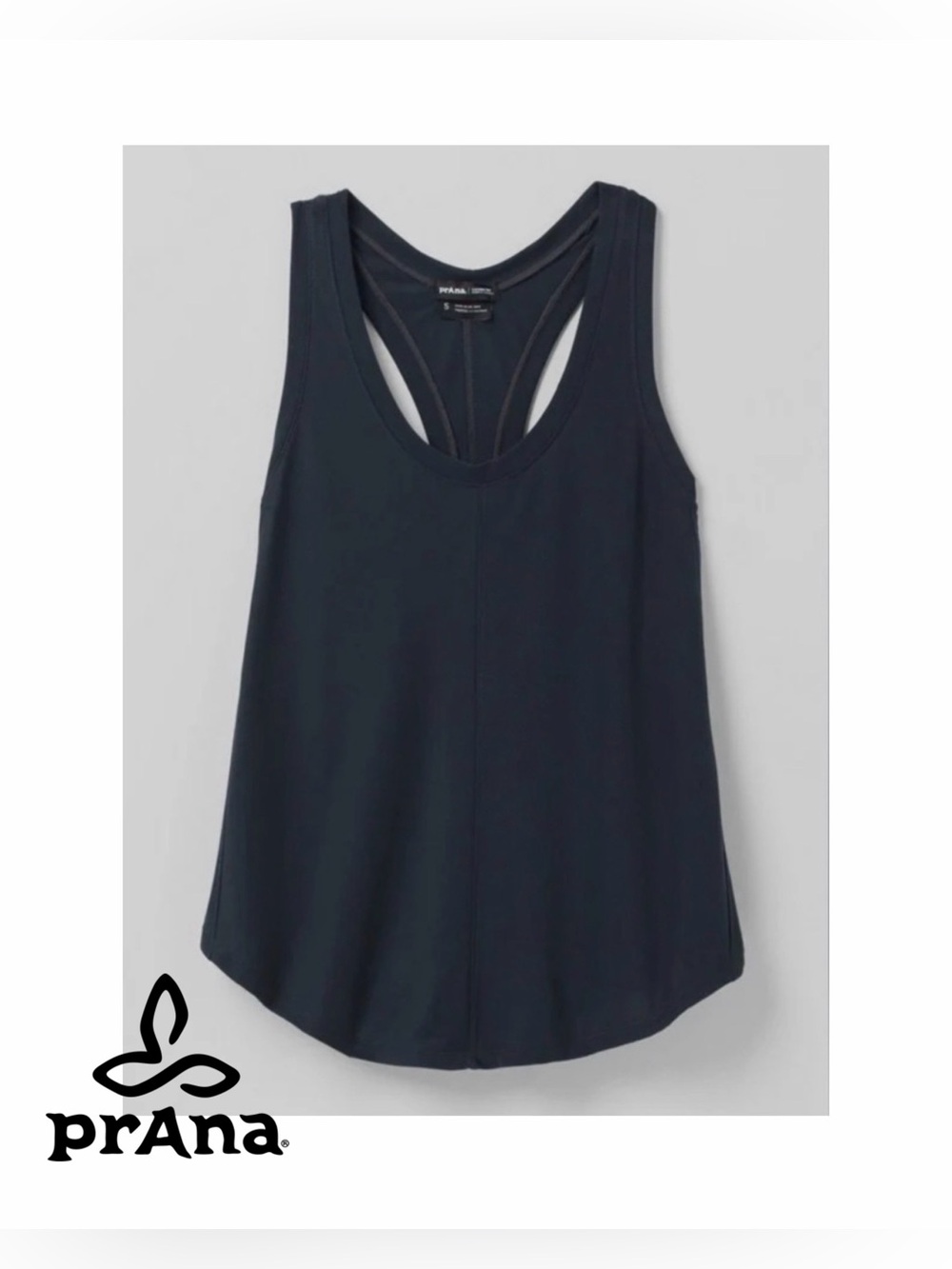 prAna Lucite Tank in Charcoal Gray size S